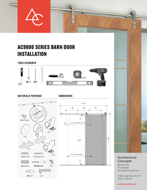 Sliding Barn Door Architectural Concepts