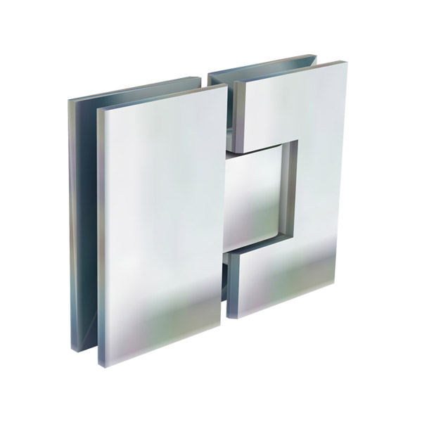 Glass to glass hinge