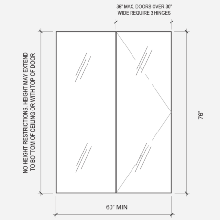 Swing door panel option 2