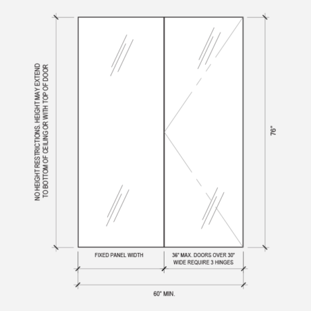 Swing door panel option 3