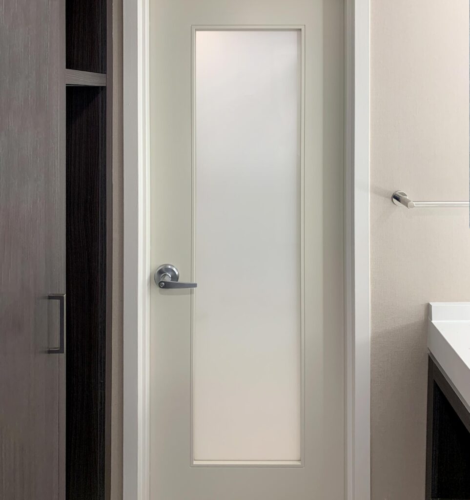 White Lami swing door