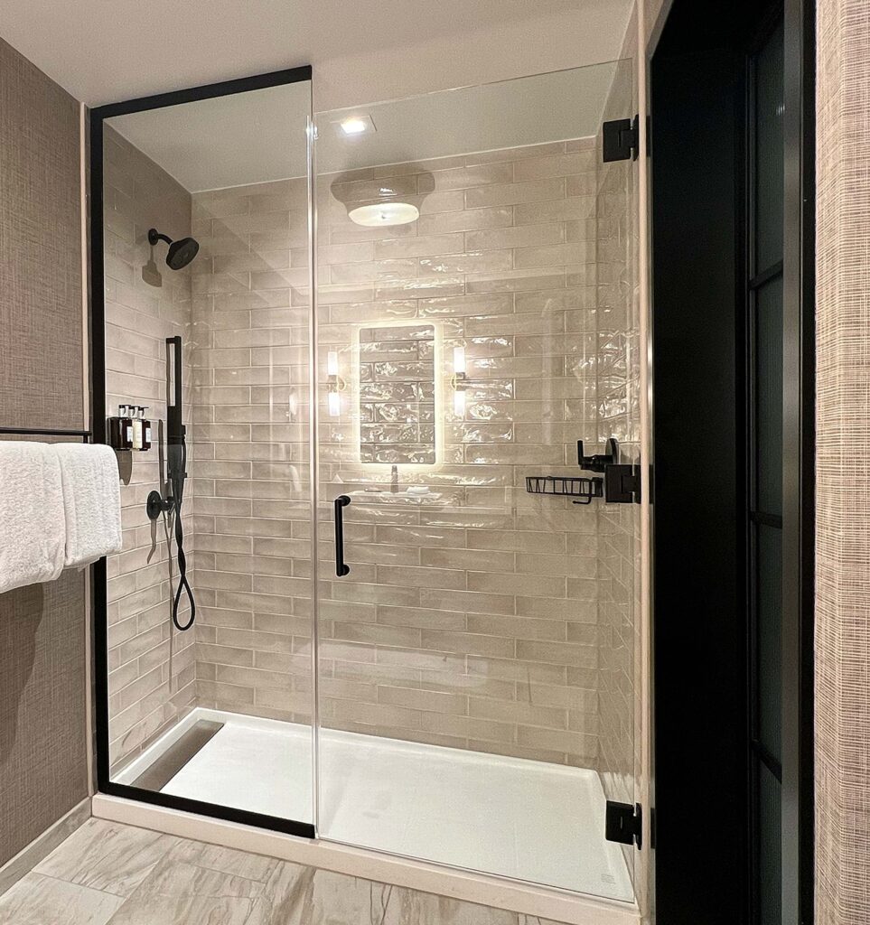 Custom Swing Shower Enclosure